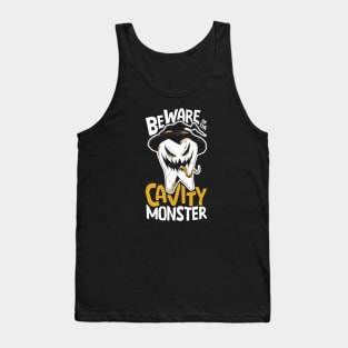 Beware of the Cavity Monster // Funny Halloween Tooth Tank Top